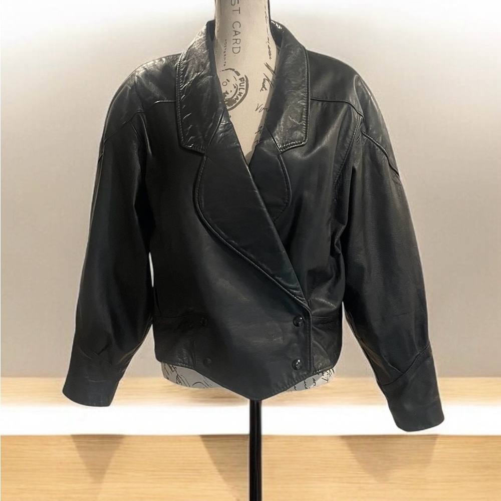 REED SPORTSWEAR LEATHER MOTORCYCLE RIDING JACKET WOMENS SZ MEDIUM BLACK MOTO